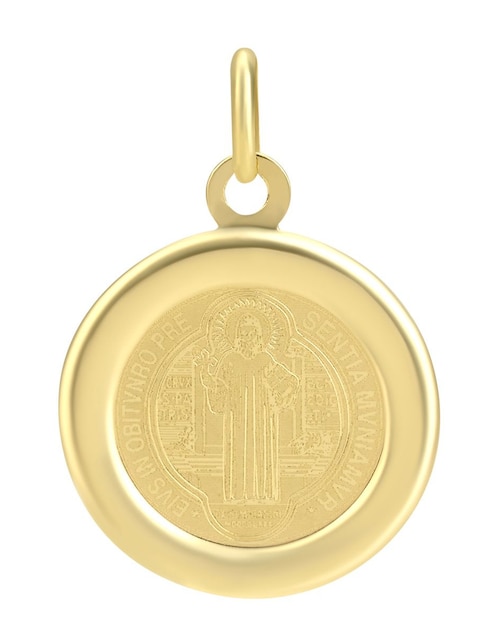 Medalla redonda Cristal Joyas de oro 14 K