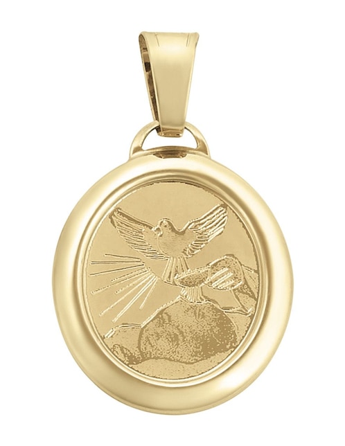 Medalla ovalada Cristal Joyas de oro 14 K