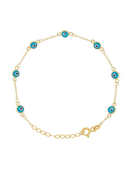 Pulsera de oro amarillo con cristal 14 k 1