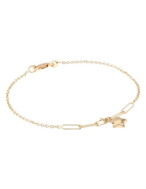 Pulsera de oro amarillo 14 K con acabado pulido 1