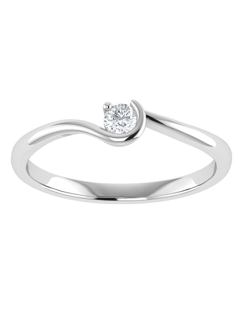 Argolla de oro blanco 14 k diamante Argolla de oro blanco 14 k diamante