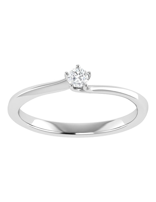 Argolla de oro blanco 14 k diamante Argolla de oro blanco 14 k diamante