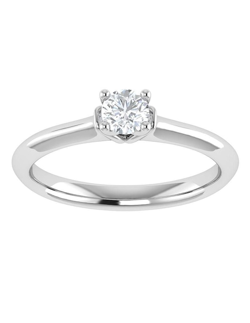 Argolla de oro blanco 14 k diamante Argolla de oro blanco 14 k diamante