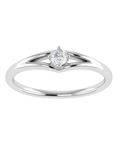 Argolla de oro blanco 14 k diamante Argolla de oro blanco 14 k diamante