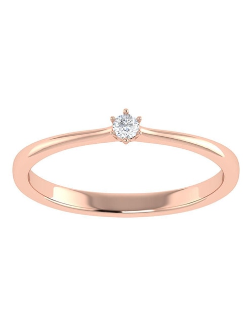 Argolla de oro rosa 14 k diamante Argolla de oro rosa 14 k diamante