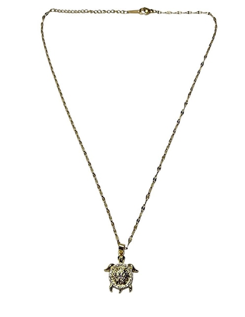 Collar con dije de tortuga Limerence By Claudia Herrera Reptil de oro laminado 14 K