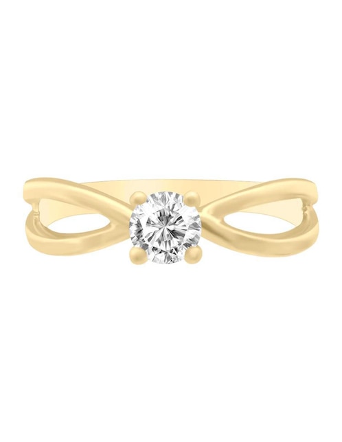 Anillo de compromiso de oro 14 k Solange diamante