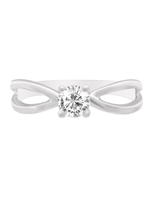 Anillo de compromiso de oro 14 k Solange diamante 1