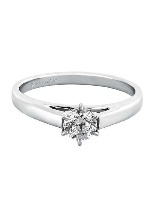 Anillo de compromiso de oro 14 k Sutil diamante 1