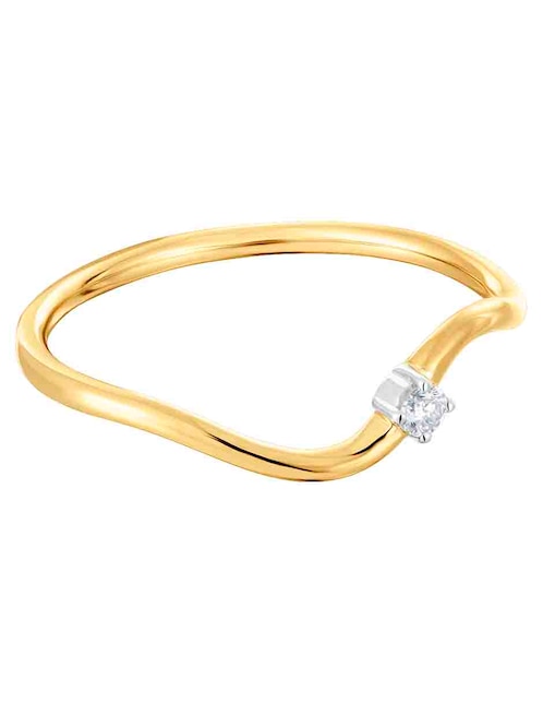 Anillo con gema Tous Daisy 18 k de oro amarillo diamante brillante