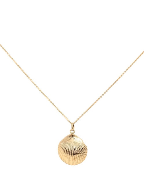Collar con dije de concha Teresa Díaz Joyería Mexicana de plata P 925