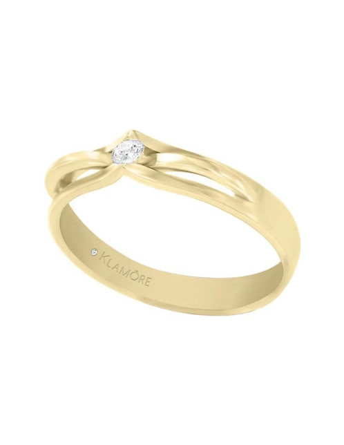 Anillo de compromiso de oro 14 k Karina diamante 1