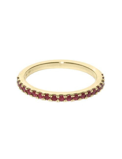 Anillo 14 k de oro rubí pavé Anillo 14 k de oro rubí pavé