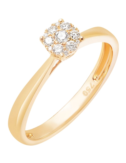 Anillo Riccardo Orsato 14 k de oro diamante pavé
