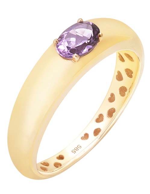 Anillo Riccardo Orsato 14 k de oro amatista pulido
