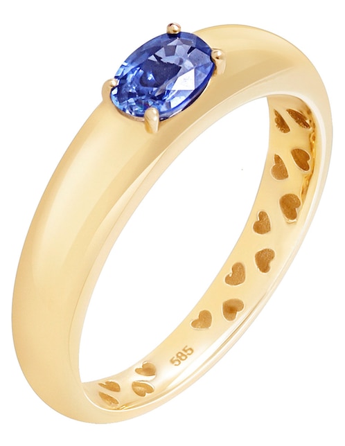 Anillo Riccardo Orsato 14 k de oro zafiro brillante