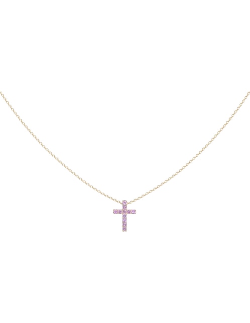 Collar de cruz de oro 14 K 1