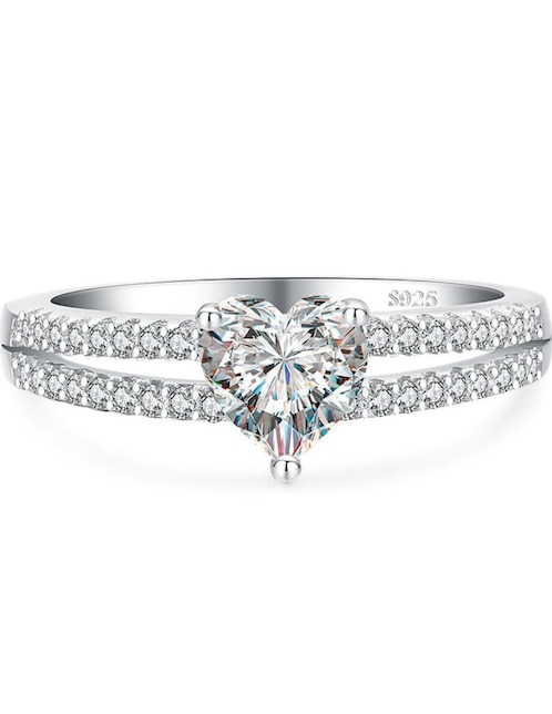 Anillo de corazón Moonberry Infinity of Love P 925 de plata zirconia cúbica brillante