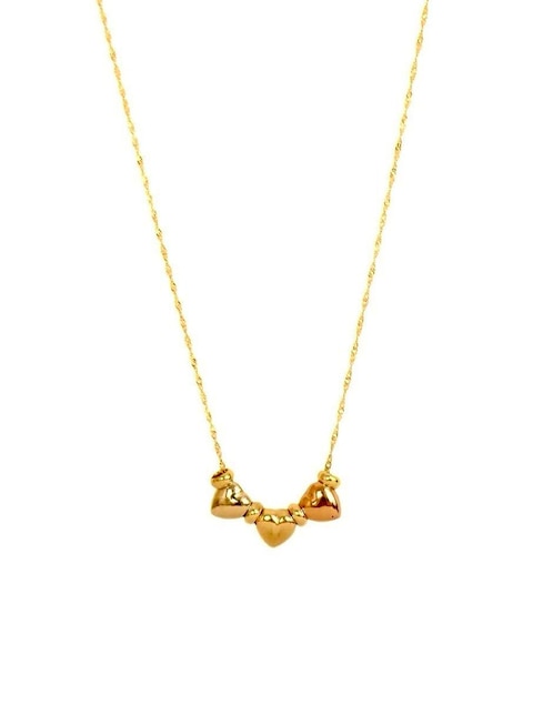 Collar de corazón Mancini de oro 10 K