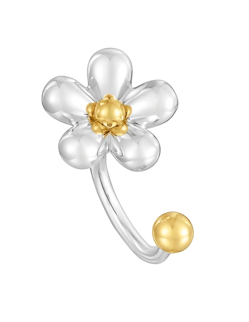 Anillo de flor Tous Daisy de plata P 925 con acabado baño de oro