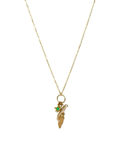 Collar de pluma Mancini de oro 10 K