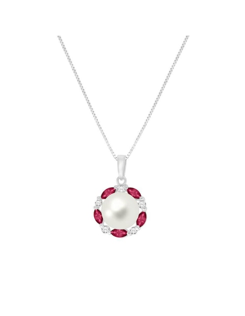 Colgante Y Dije redondo Fascinare coco de oro blanco 14 K