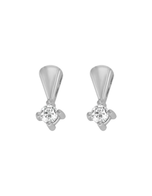 Aretes Fianelli Intensity de oro blanco con acabado brillante diamante