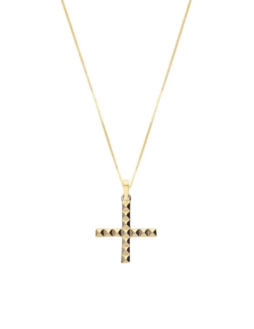 Collar con dije no aplica "de (si aplica)" cruz fonelli sin familia "de" oro 14 k