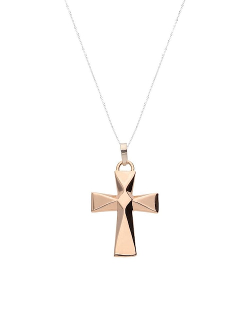 Collar con dije de cruz de oro 14 K 1