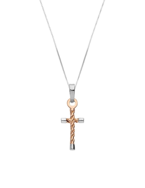 Collar con dije de cruz de oro 14 K 1