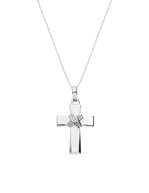 Collar con dije de cruz de oro 14 K 1