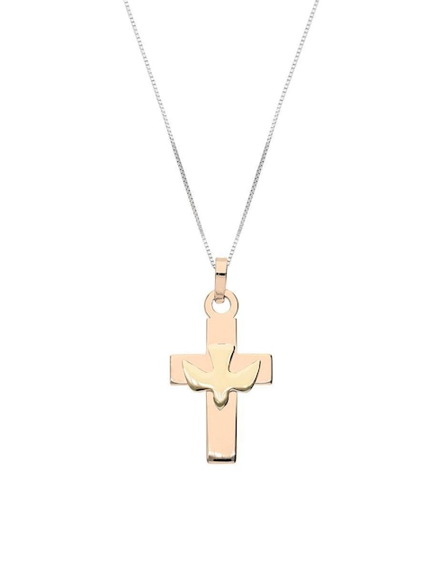 Collar con dije de cruz de oro 14 K 1
