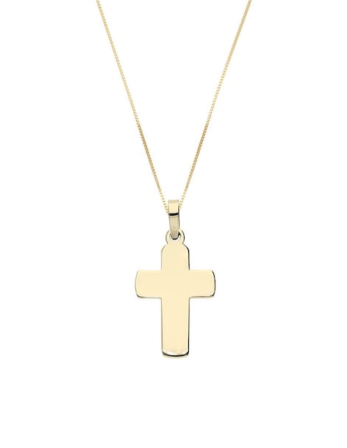 Collar con dije no aplica "de (si aplica)" cruz fonelli sin familia o colección "de" oro 14 k