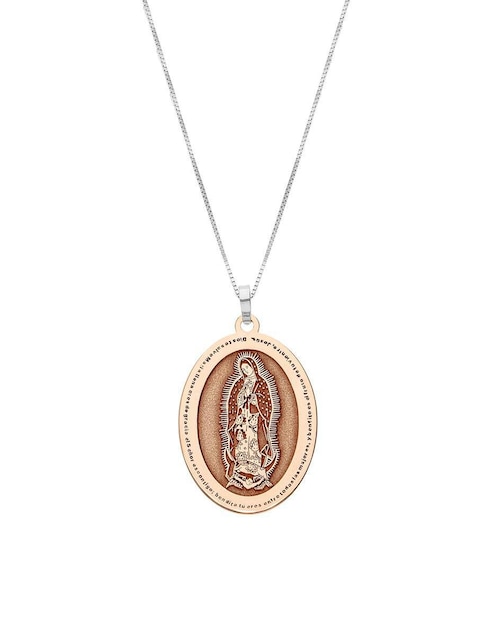 Collar con dije virgen de guadalupe de oro 14 K 1