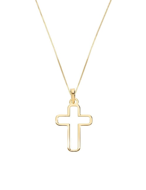 Collar con dije no aplica "de (si aplica)" cruz fonelli sin familia o colección "de" oro 14 k