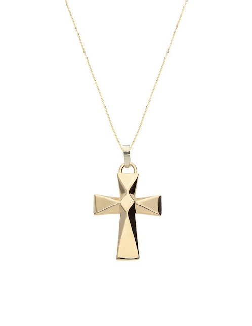 Collar con dije no aplica "de (si aplica)" cruz fonelli sin familia o colección "de" oro 10 k
