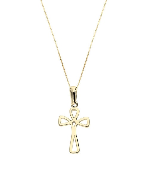 Collar con dije no aplica "de (si aplica)" cruz fonelli sin familia o colección "de" oro 10 k