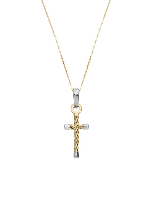 Collar con dije no aplica "de (si aplica)" cruz fonelli sin familia o colección "de" oro 10 k