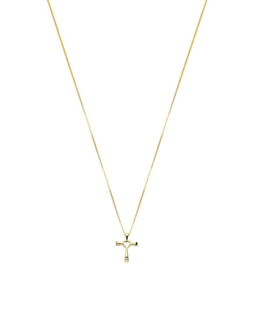 Collar con dije no aplica "de (si aplica)" cruz fonelli sin familia o colección "de" oro 10 k