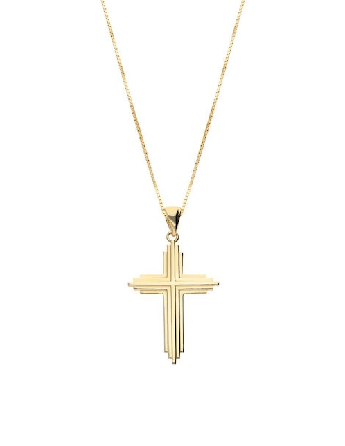 Collar con dije no aplica "de (si aplica)" cruz fonelli sin familia o colección "de" oro 10 k