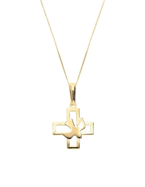 Collar con dije no aplica "de (si aplica)" cruz fonelli sin familia o colección "de" oro 10 k