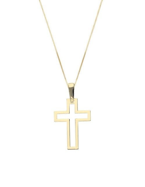 Collar con dije no aplica "de (si aplica)" cruz fonelli sin familia o colección "de" oro 10 k
