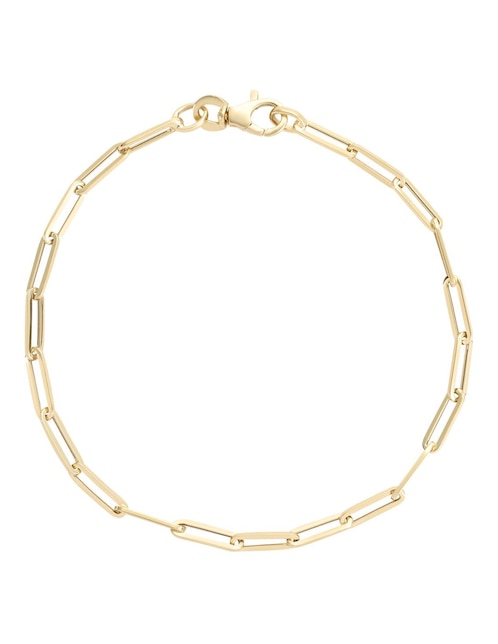 Pulsera Cristal Joyas de oro 14 K con acabado brillante