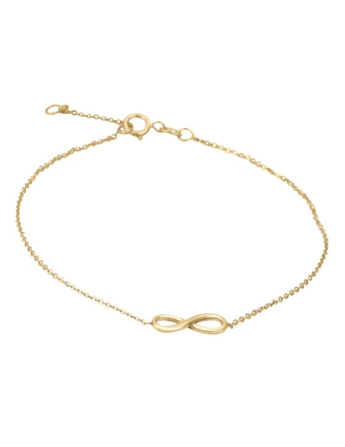 Pulsera Cristal Joyas de oro 14 K con acabado brillante