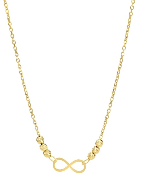 Gargantilla de infinito Cristal Joyas de oro 14 K
