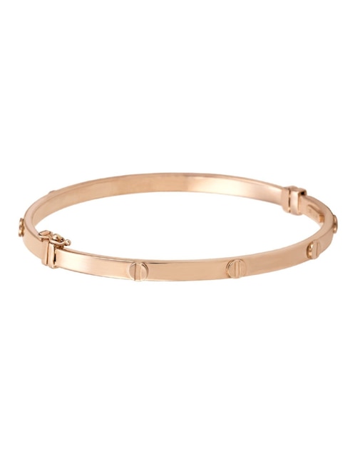 Brazalete Cristal Joyas de oro 14 K con acabado liso