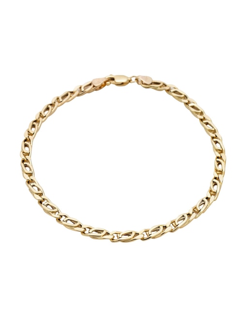 Pulsera Cristal Joyas de oro 14 K con acabado liso