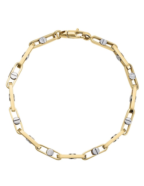 Pulsera de oro 14 K con acabado liso Pulsera de oro 14 K con acabado liso