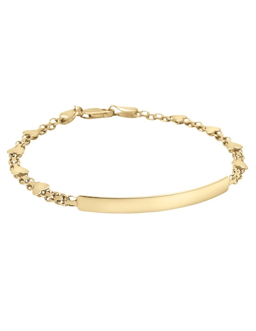 CRISTAL JOYAS Esclava Cristal Joyas de oro 14 K con acabado pulido