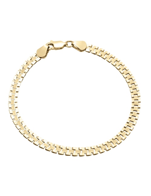Pulsera Cristal Joyas de oro 14 K con acabado pulido